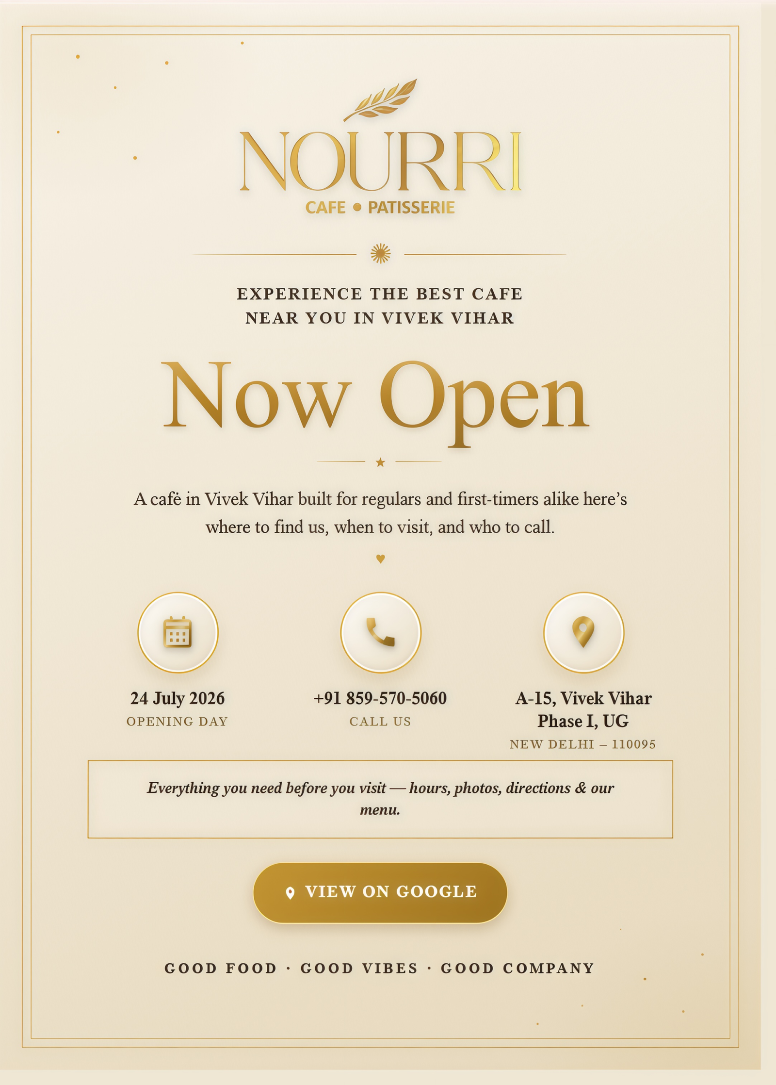 Best cafe In Vivek Vihar - Nourri Cafe 